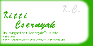 kitti csernyak business card